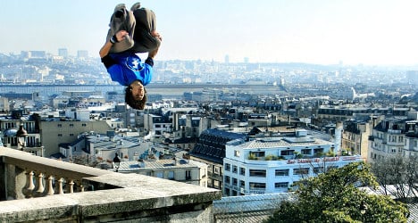 Meet the high flyer who leaps across Paris