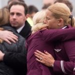 Staff at Germanwings airline were also in morning after losing six members of the team - two pilots and four cabin crew. They held a memorial service on Wednesday morning at the headquarters in Cologne.Photo: AFP
