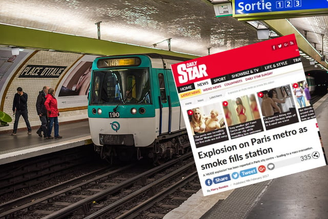 No, there wasn’t a ‘huge explosion’ on the Paris Metro, but there was an electrical fault
