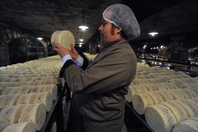 Roquefort has been produced in caves in south west Francz for 600 years. 