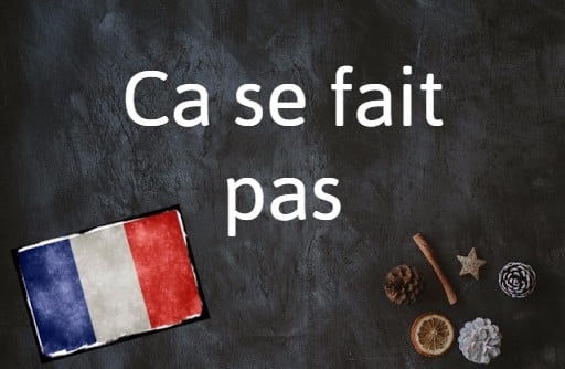 French phrase of the day: Ca se fait pas