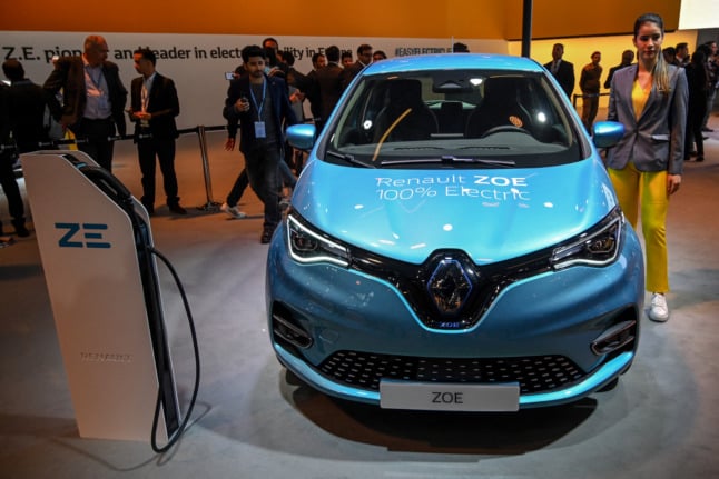 Renault's Zoe electric car. The French government offers big subsidies to people who buy electric cars.