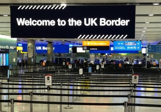 A UK border sign welcomes passengers, but those who have recovered from Covid still face quarantine.