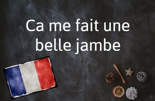The French phrase of the day is 'ça me fait une belle jambe'.