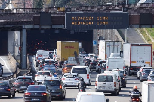 France's A13 motorway is notorious for traffic jams. 