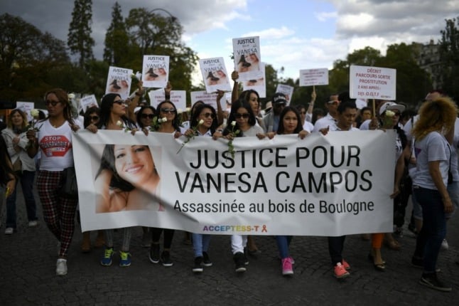 People march the streets of Paris, calling for justice for Vanesa Campos.