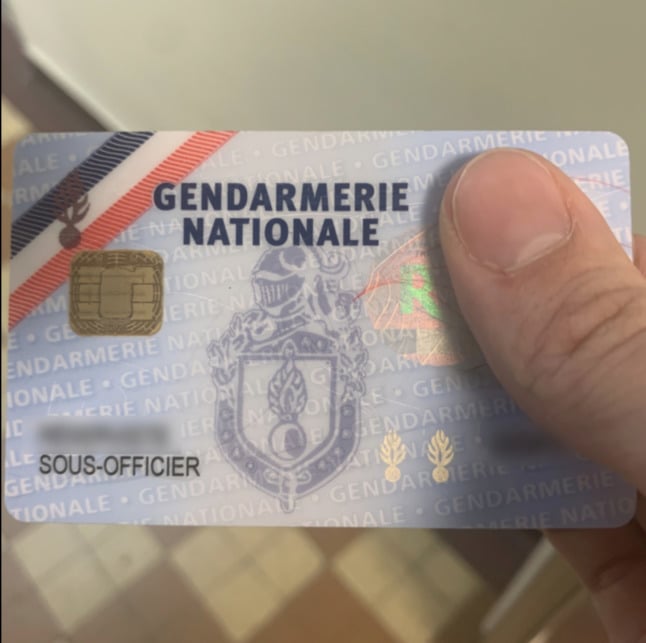 A French Gendarme's professional ID card